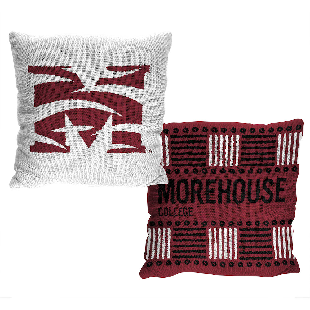 Morehouse Tigers HOMAGE Double Sided INVERT Woven Pillow