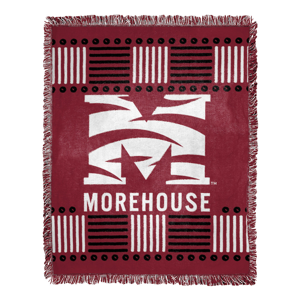 Morehouse Tigers HOMAGE Jacquard Throw Blanket 48 x 60