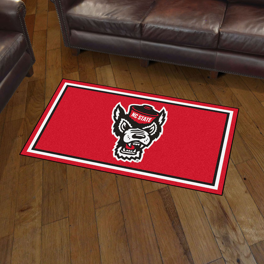 NC State WOLFPACK Logo 3x5 Area Rug