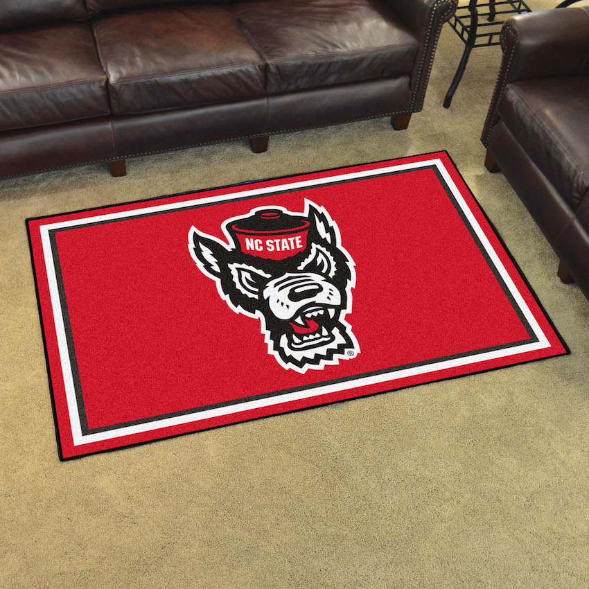 NC State WOLFPACK Logo 4x6 Area Rug