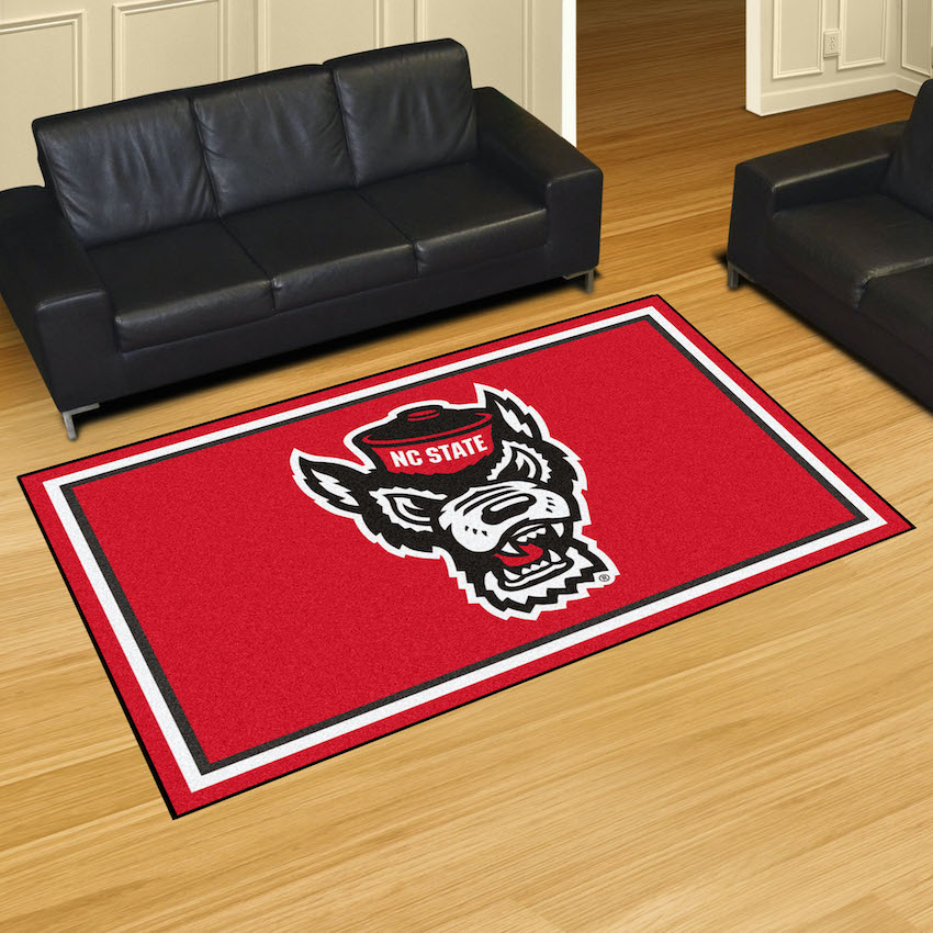 NC State WOLFPACK Logo 5x8 Area Rug