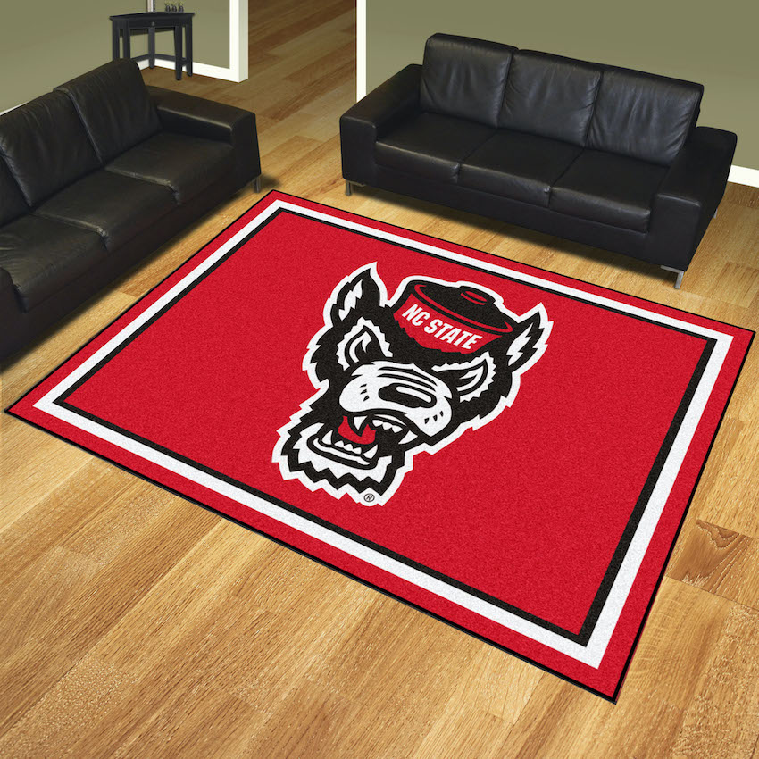 NC State WOLFPACK Logo Ultra Plush 8x10 Area Rug