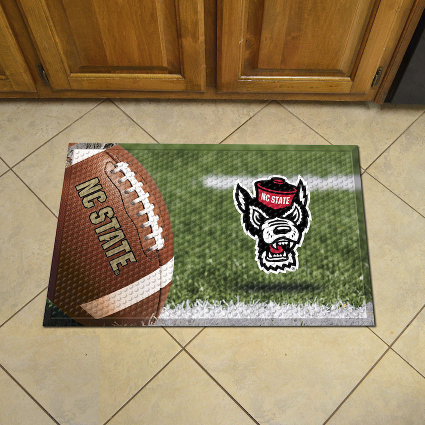 NC State WOLFPACK Logo Ball Style SCRAPER Door Mat