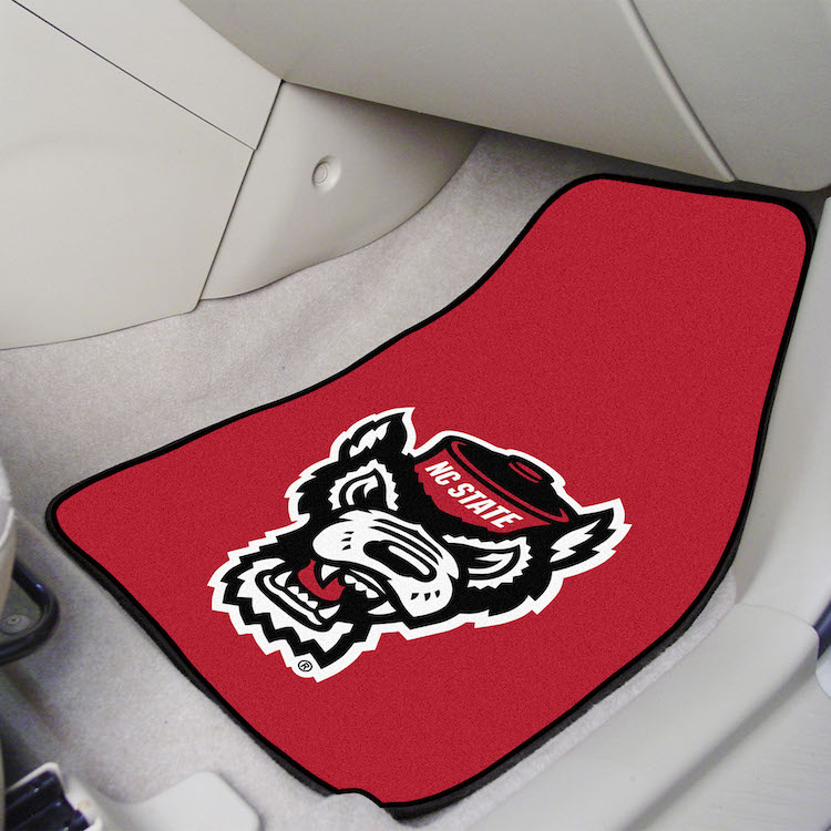 NC State WOLFPACK Logo Car Floor Mats 18 x 27 Carpeted-Pair