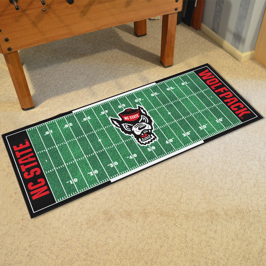 NC State WOLFPACK Logo 30 x 72 Football Field Carpet Runner