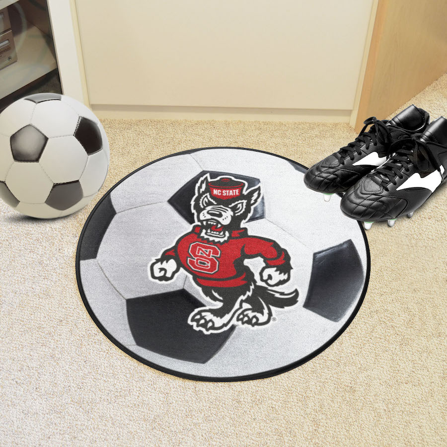 NC State Wolfpack ALT LOGO Round Soccer Mat