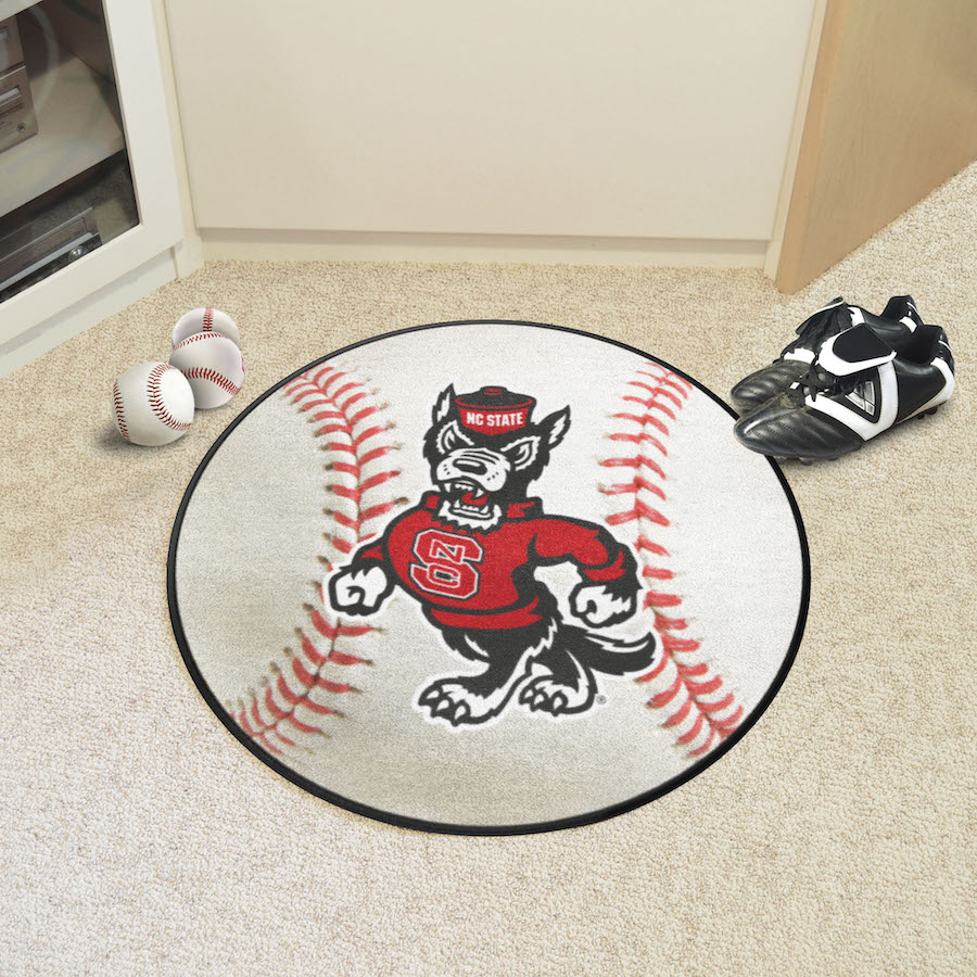 NC State Wolfpack ALT LOGO Round Baseball Mat