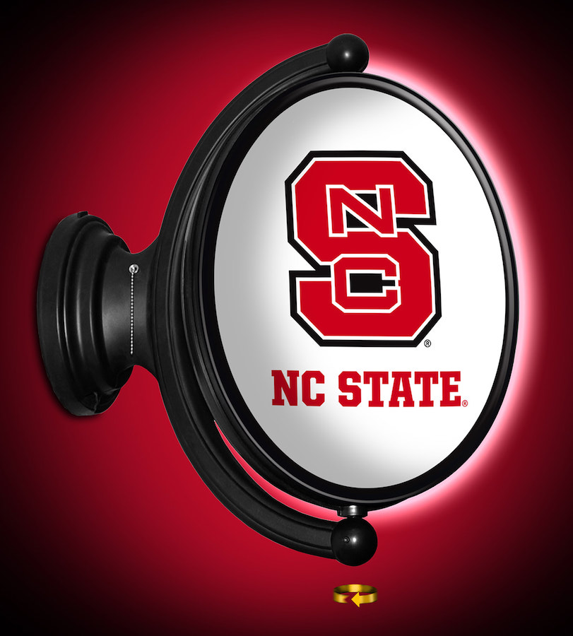 NC State Wolfpack LED Rotating Wall Sign ~ OVAL PRIMARY