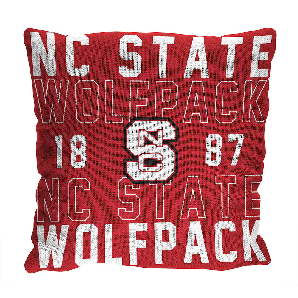 NC State Wolfpack Stacked 20 x 20 Woven Pillow