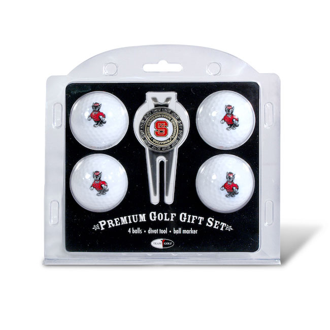 NC State Wolfpack 4 Golf Ball and Divot Tool Set