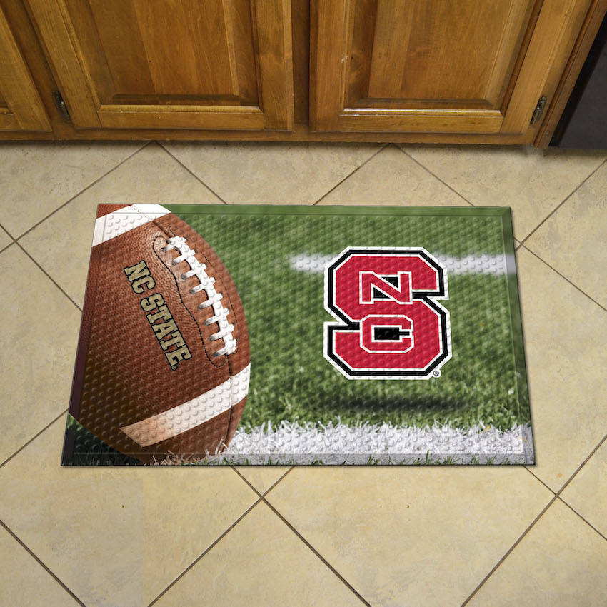 NC State Wolfpack Ball Style SCRAPER Door Mat