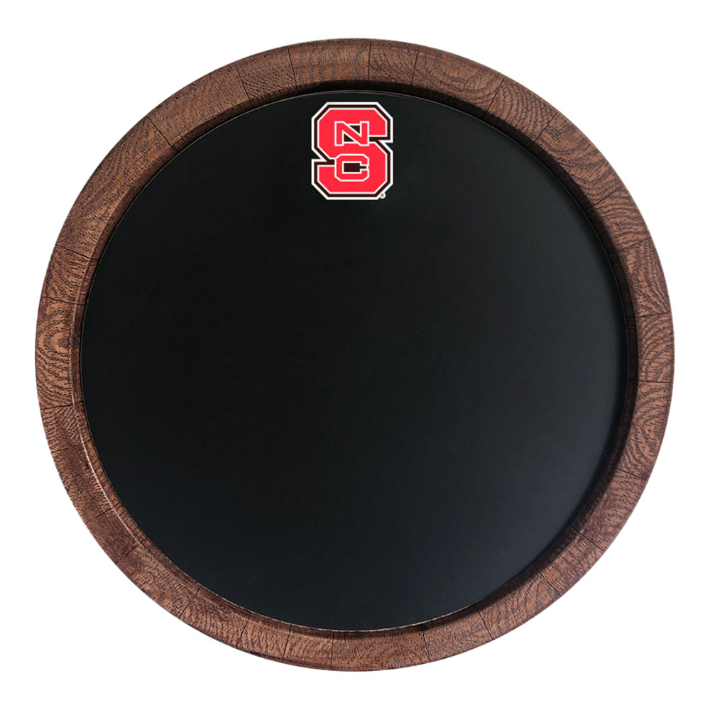 NC State Wolfpack Chalkboard FAUX Barrel Top Sign