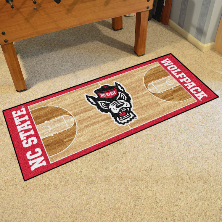 NC State Wolfpack 30 x 72 Basketball Court Carpet Runner