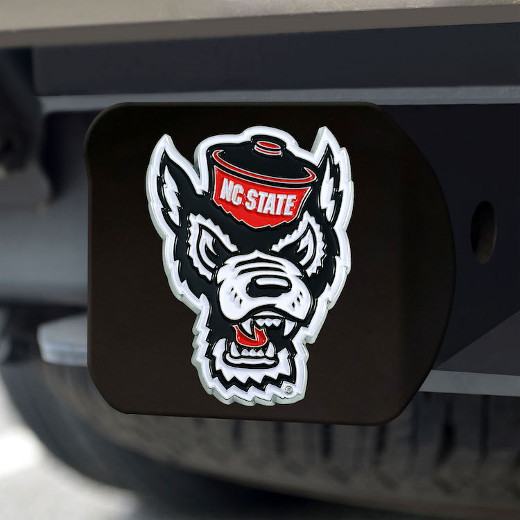 NC State Wolfpack Black and Color Trailer Hitch Cover