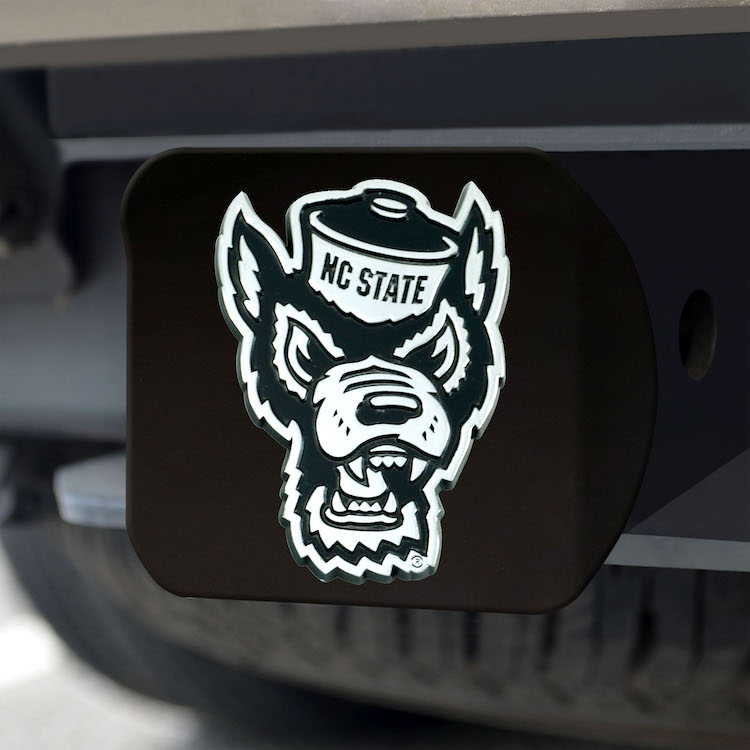 NC State Wolfpack BLACK Trailer Hitch Cover