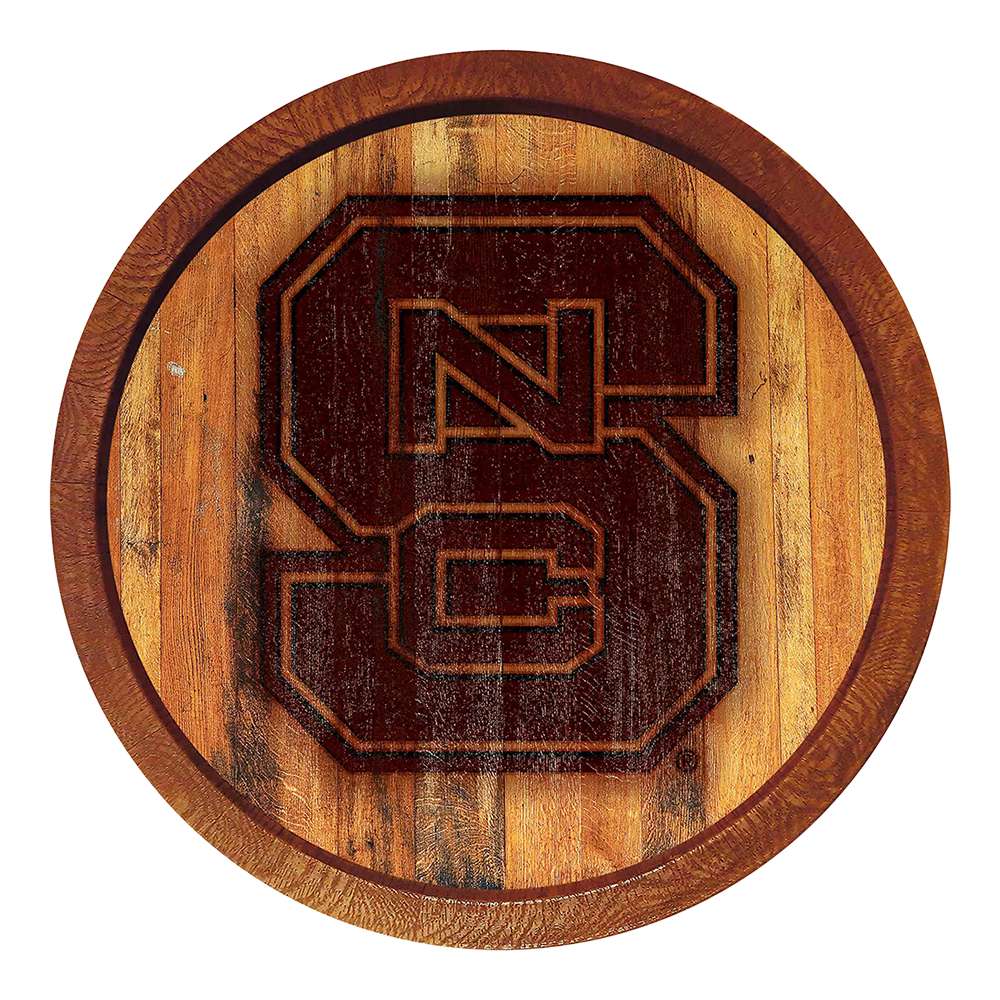 NC State Wolfpack Branded FAUX Barrel Top Sign