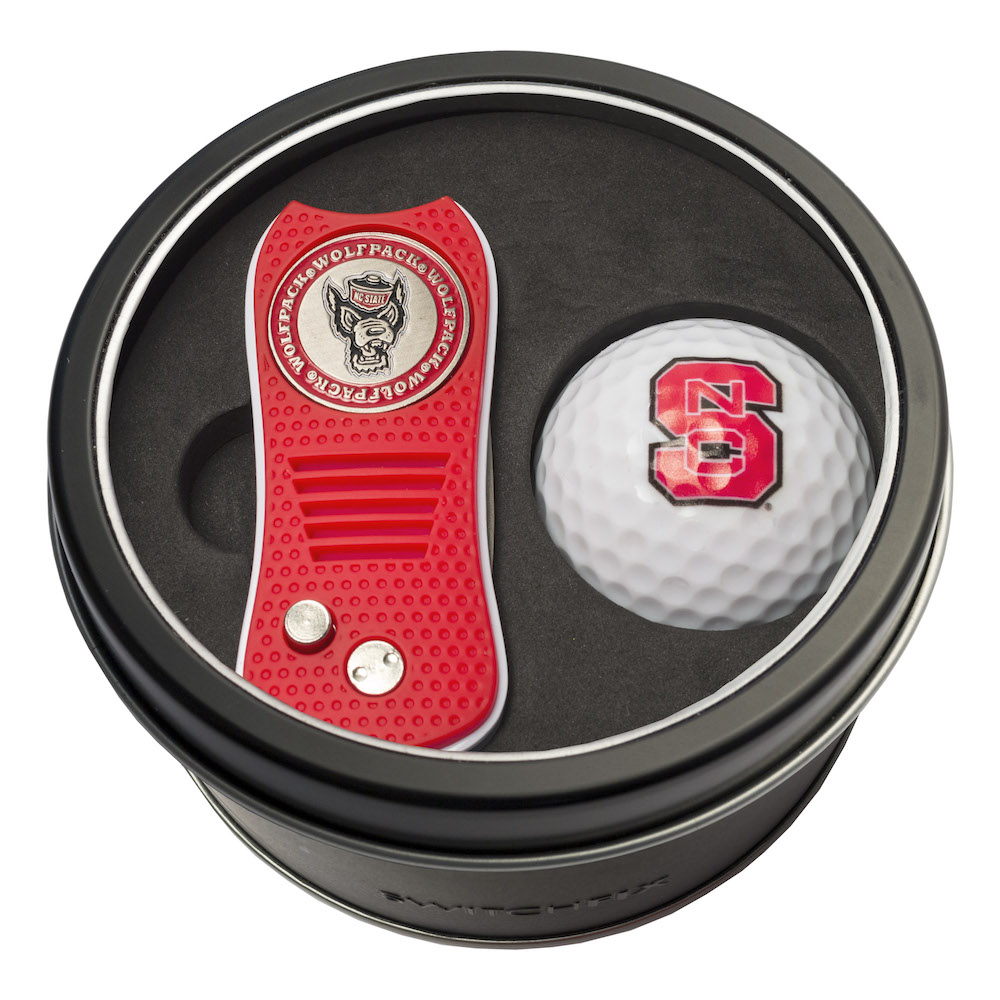 NC State Wolfpack Switchblade Divot Tool and Golf Ball Gift Pack