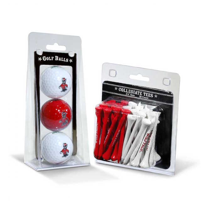 NC State Wolfpack 3 Ball Pack and 50 Tee Pack