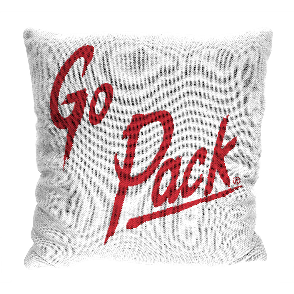 NC State Wolfpack Double Sided INVERT Woven Pillow