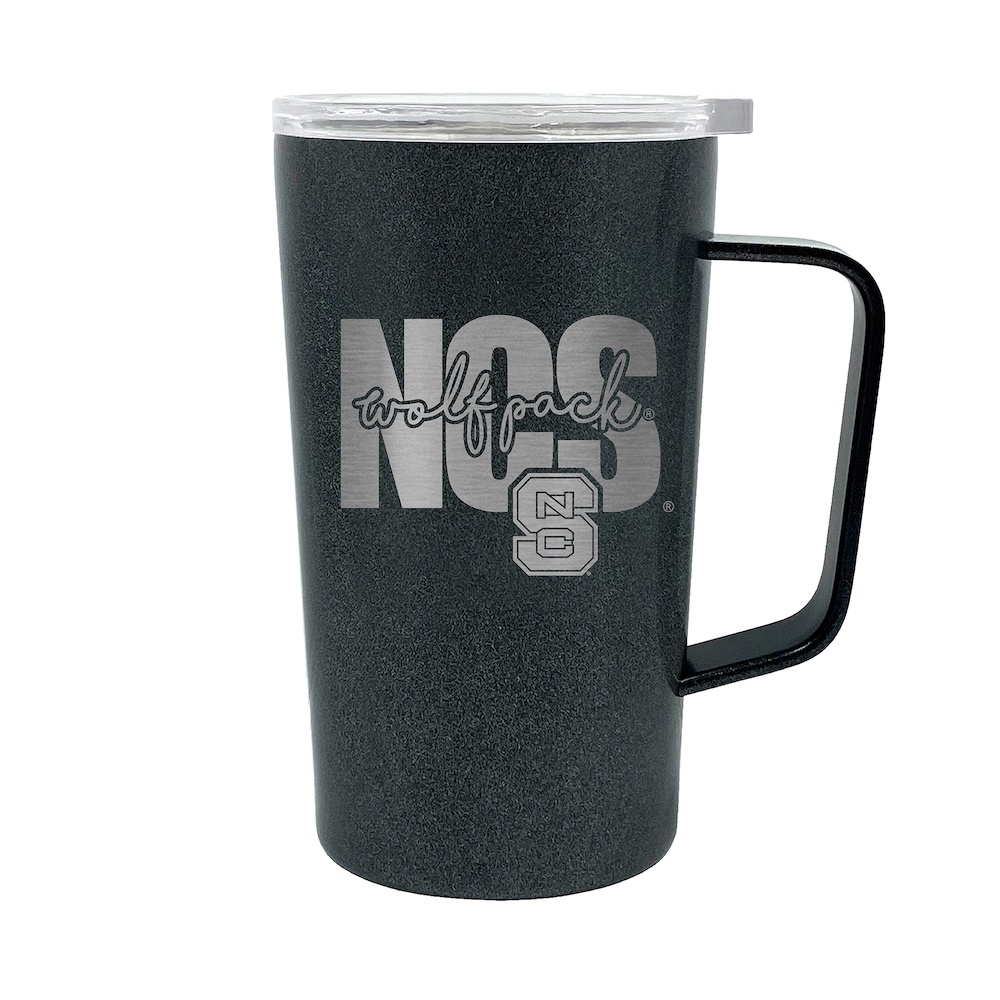 NC State Wolfpack 18 oz HUSTLE Travel Mug - ONYX