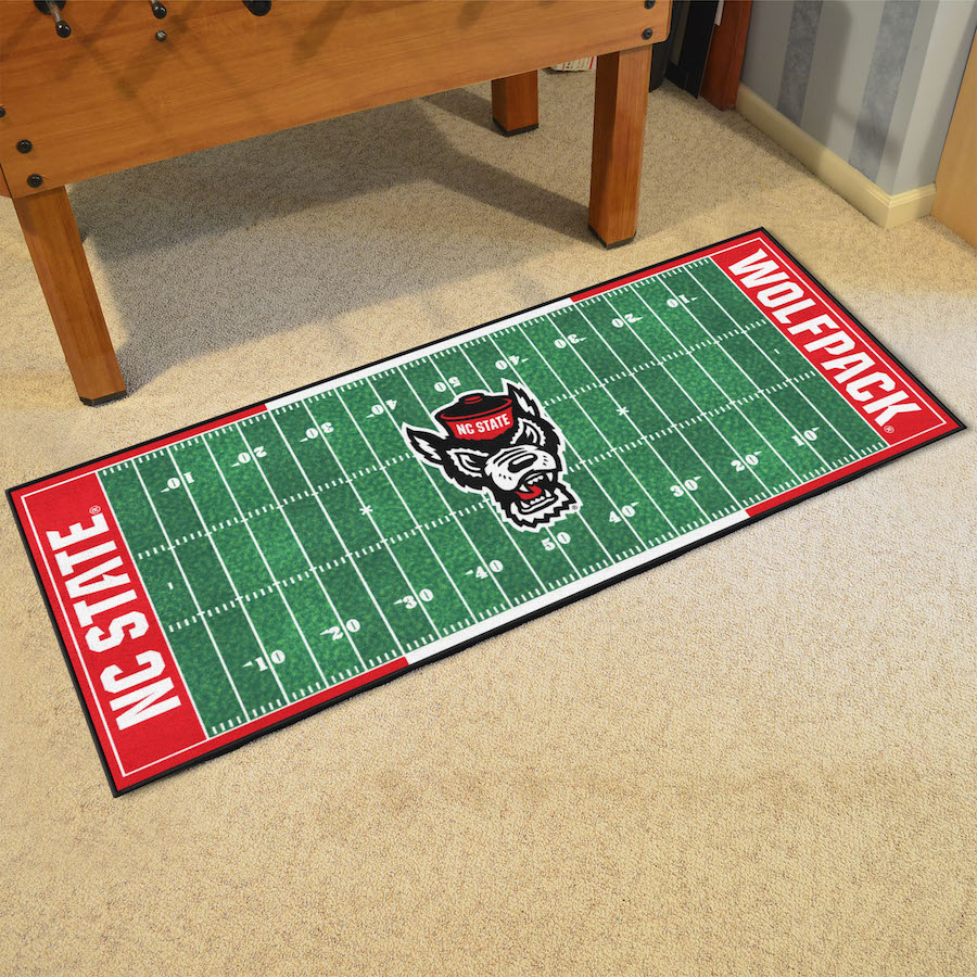 NC State Wolfpack 30 x 72 Football Field Carpet Runner