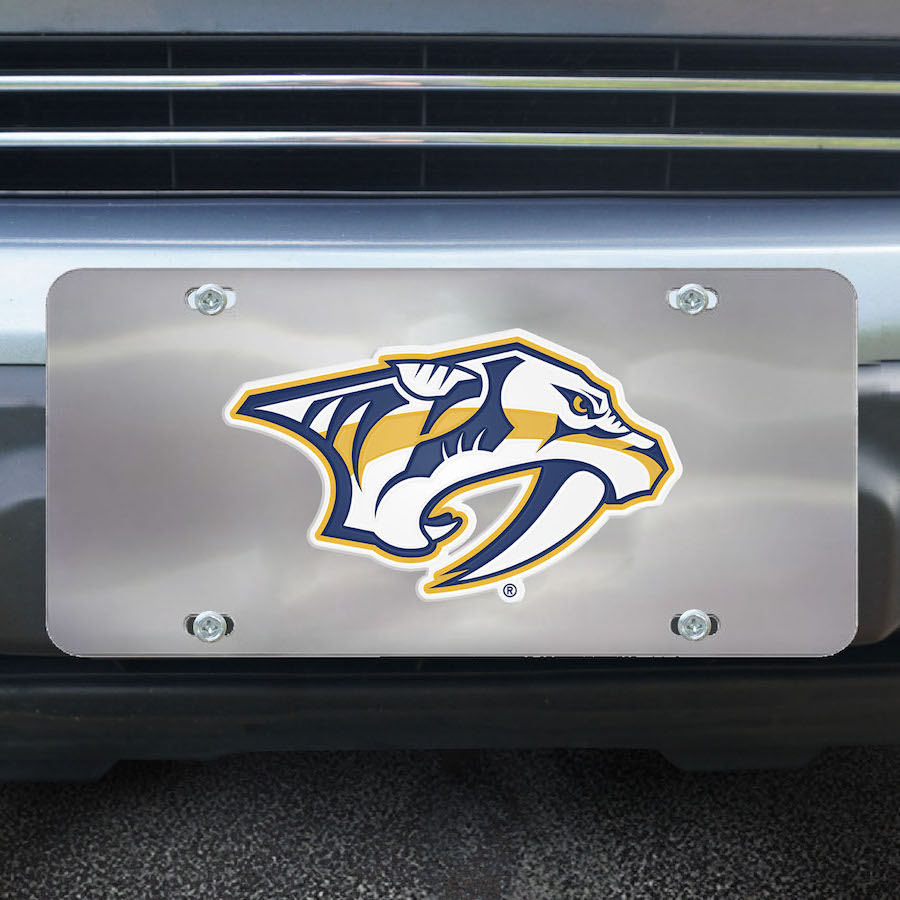 Nashville Predators Stainless Steel Die-cast License Plate