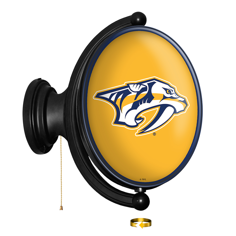 Nashville Predators LED Rotating Wall Sign ~ OVAL