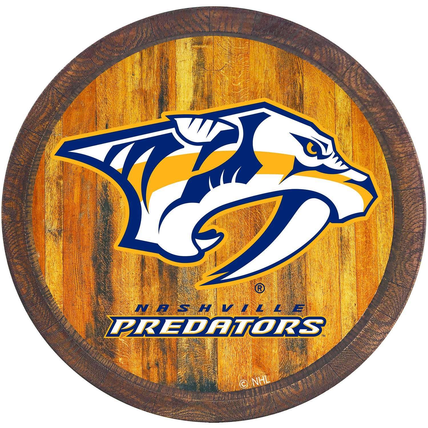 Nashville Predators FAUX Barrel Top Sign