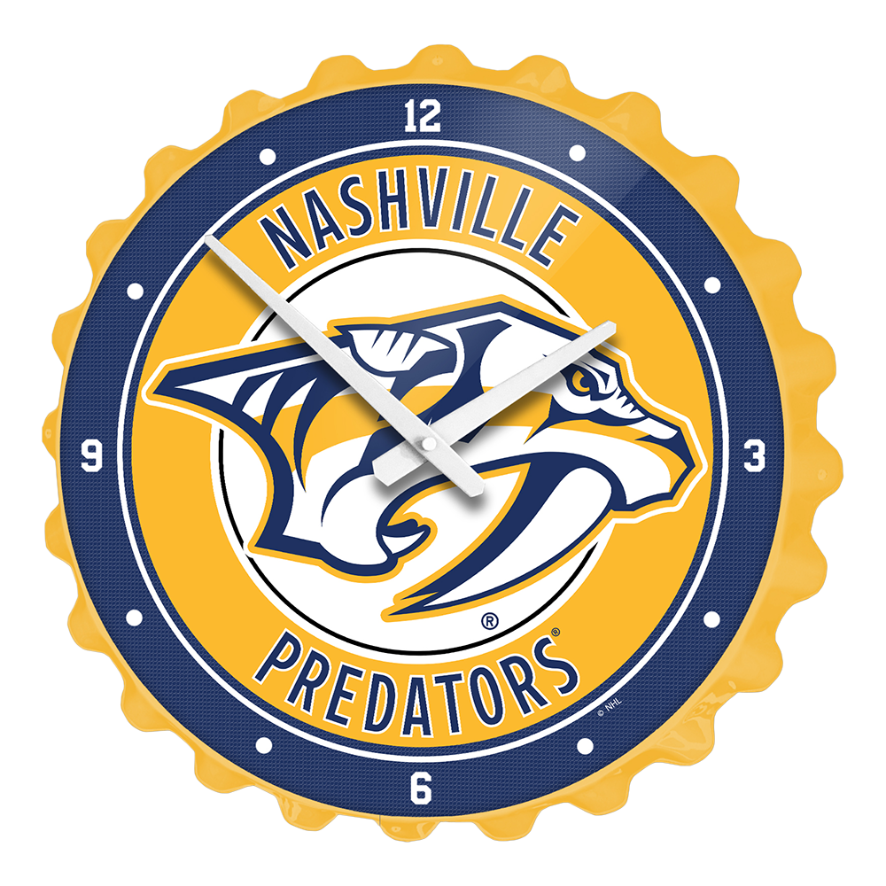 Nashville Predators Bottle Cap Wall Clock