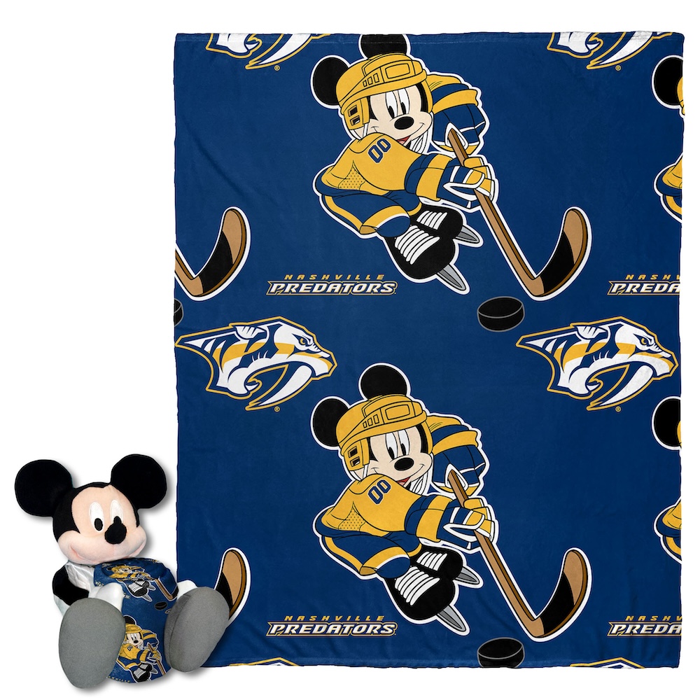 Nashville Predators Disney Mickey Mouse Hugger and Silk Blanket Set