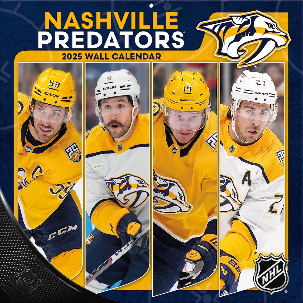 Nashville Predators 2025 NHL Team Wall Calendar