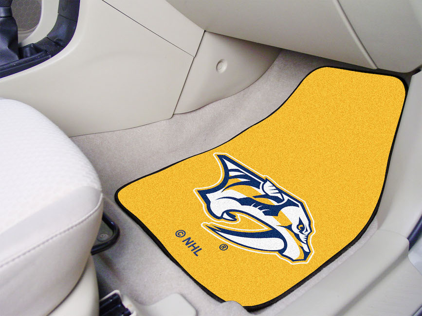 Nashville Predators ~ LOGO ~ Car Floor Mats 18 x 27 Carpeted-Pair