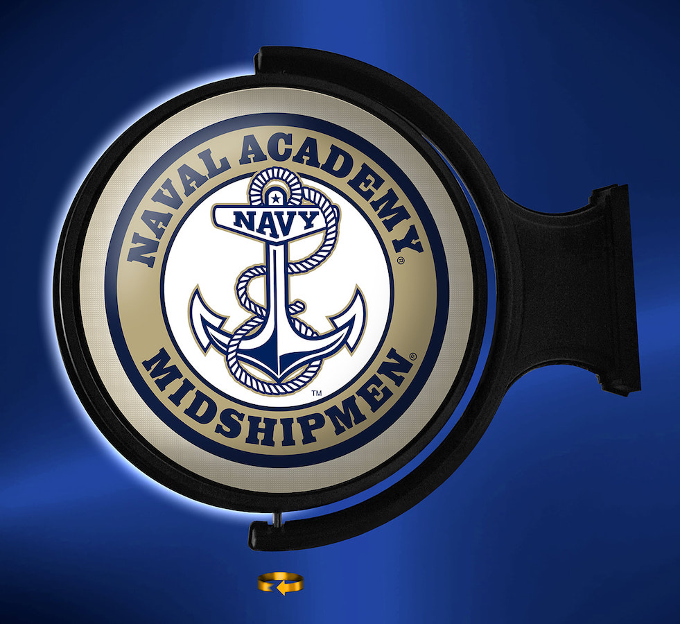 Navy Midshipmen LED Rotating Wall Sign ~ ANCHOR