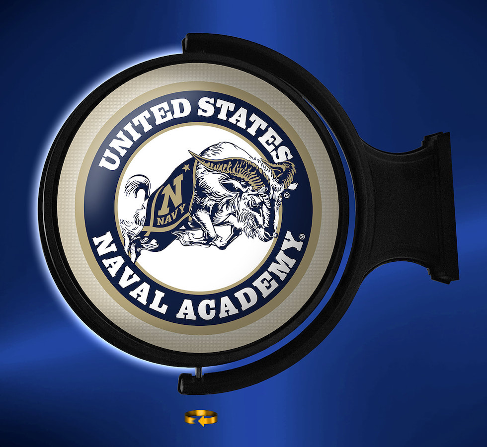 Navy Midshipmen LED Rotating Wall Sign ~ BILL THE GOAT