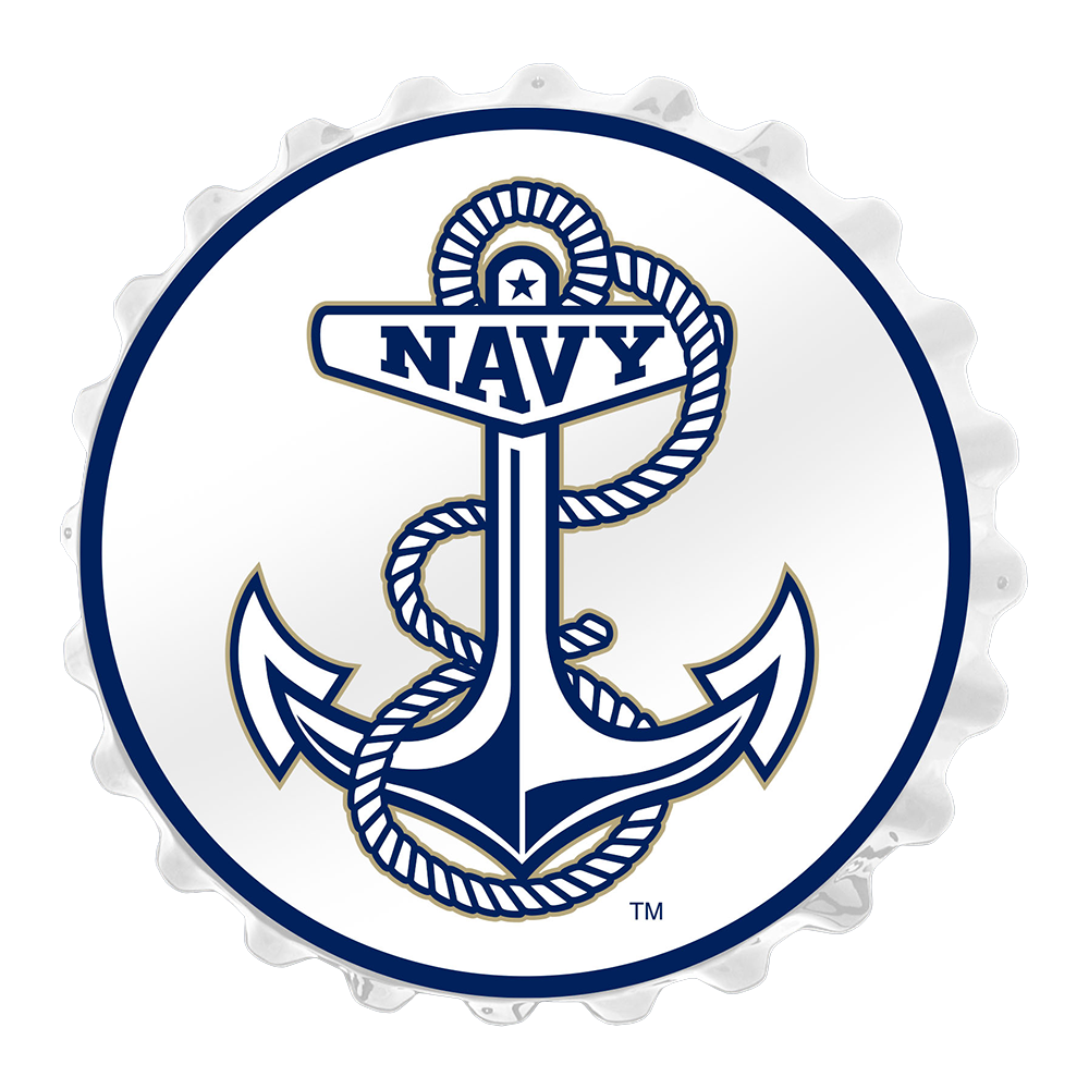 Navy Midshipmen ANCHOR Bottle Cap Wall Sign