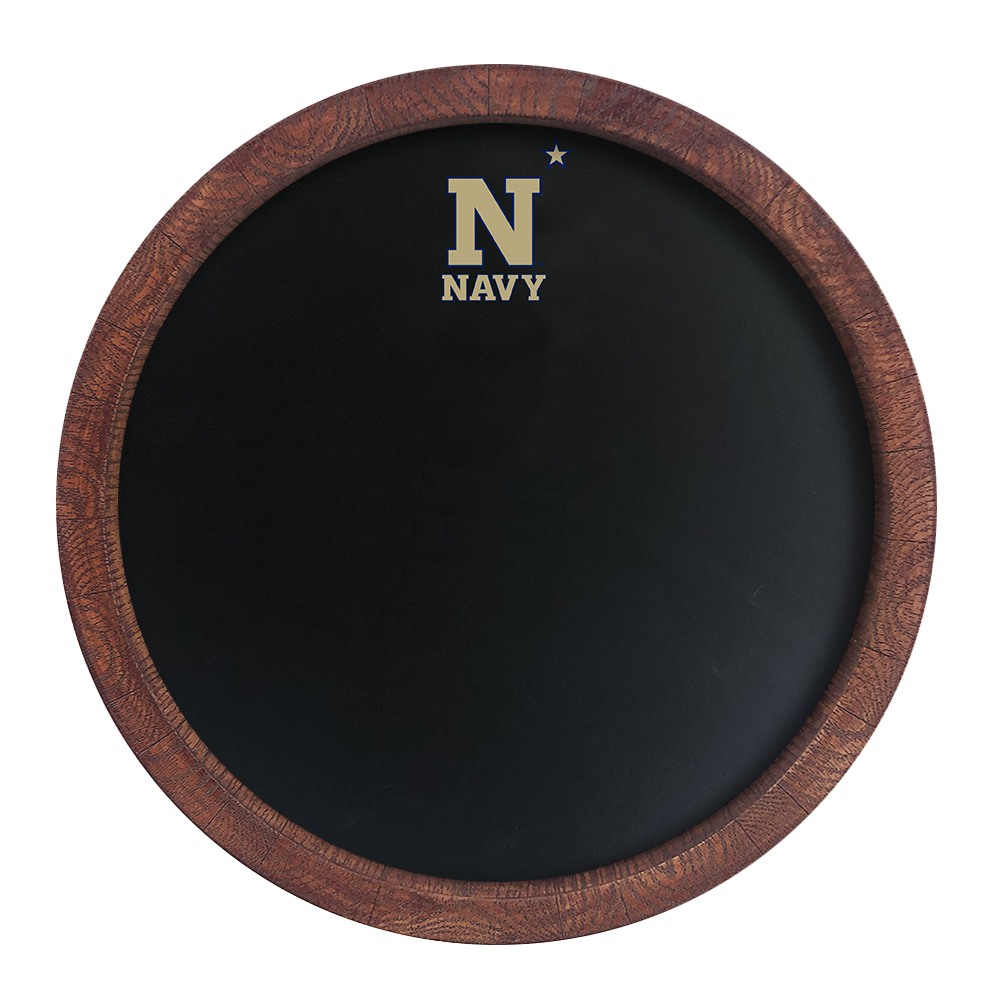 Navy Midshipmen Chalkboard FAUX Barrel Top Sign