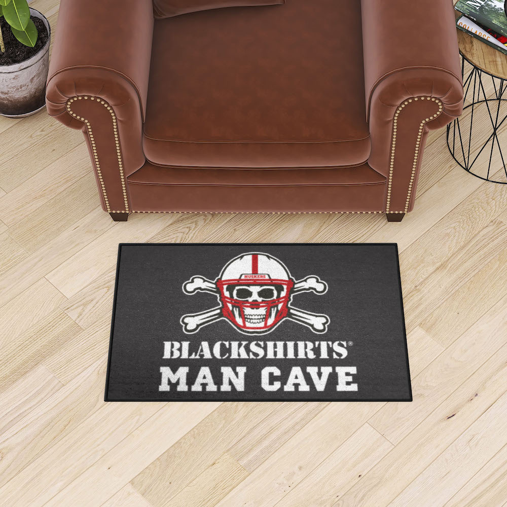 Nebraska BLACKSHIRTS MAN CAVE 20 x 30 STARTER Floor Mat