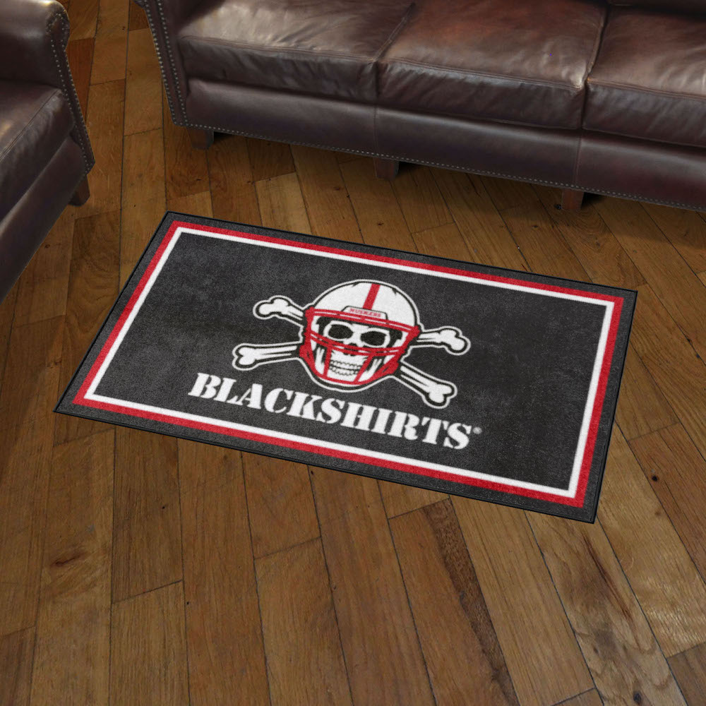 Nebraska Blackshirts 3x5 Area Rug