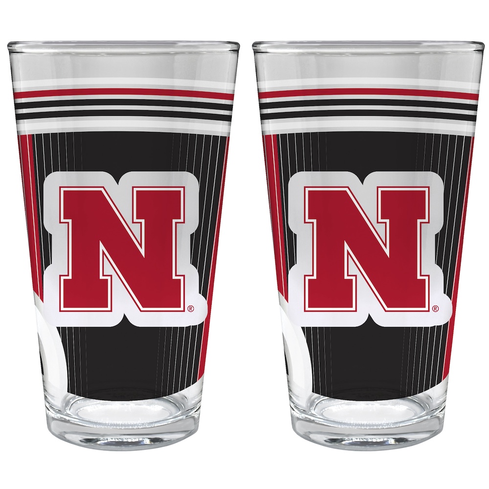 Nebraska Cornhuskers COOL VIBES 2 pc Pint Glass Set