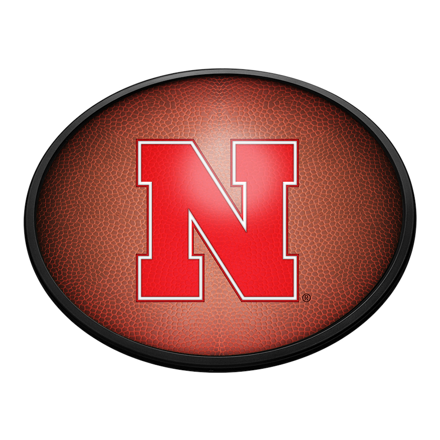 Nebraska Cornhuskers PIGSKIN Slimline LED Wall Sign ~ OVAL