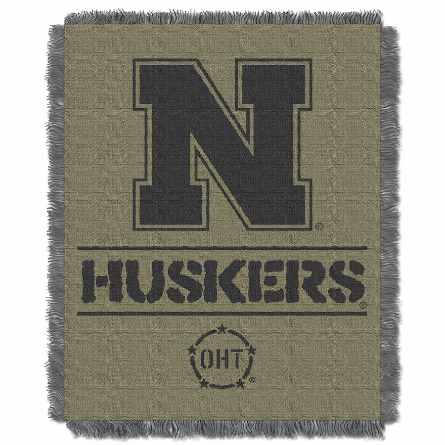 Nebraska Cornhuskers OHT Rank Jacquard Throw Blanket