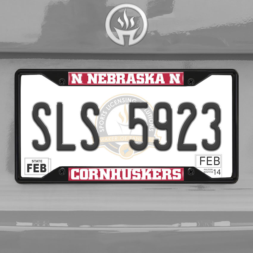 Nebraska Cornhuskers Black License Plate Frame