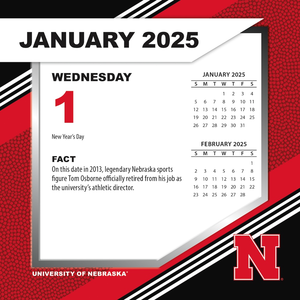 Nebraska Cornhuskers 2025 NCAA Page-A-Day Box Calendar