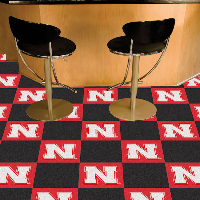 Nebraska Cornhuskers Carpet Tiles 18x18 in.
