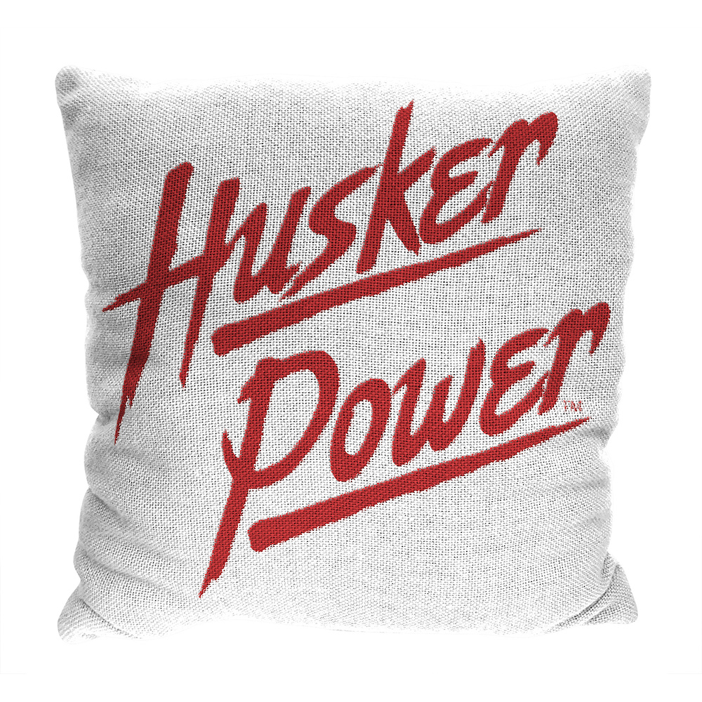 Nebraska Cornhuskers Double Sided INVERT Woven Pillow