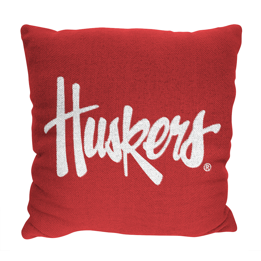 Nebraska Cornhuskers Double Sided INVERT Woven Pillow