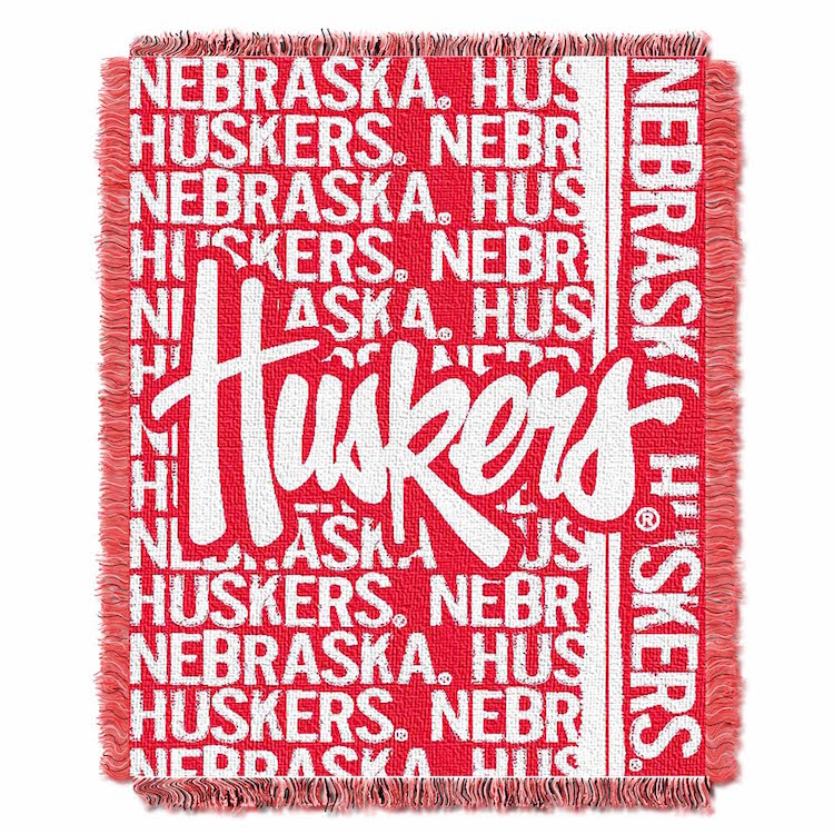 Nebraska Cornhuskers Double Play Tapestry Blanket 48 x 60