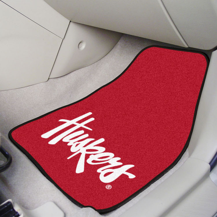 Nebraska Huskers Car Floor Mats 18 x 27 Carpeted-Pair