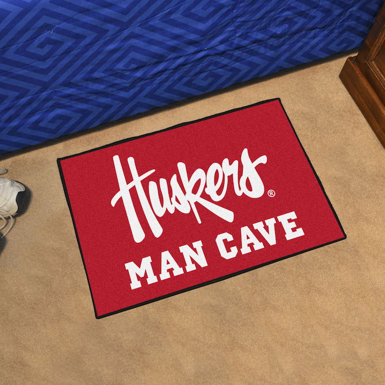 Nebraska Huskers MAN CAVE 20 x 30 STARTER Floor Mat