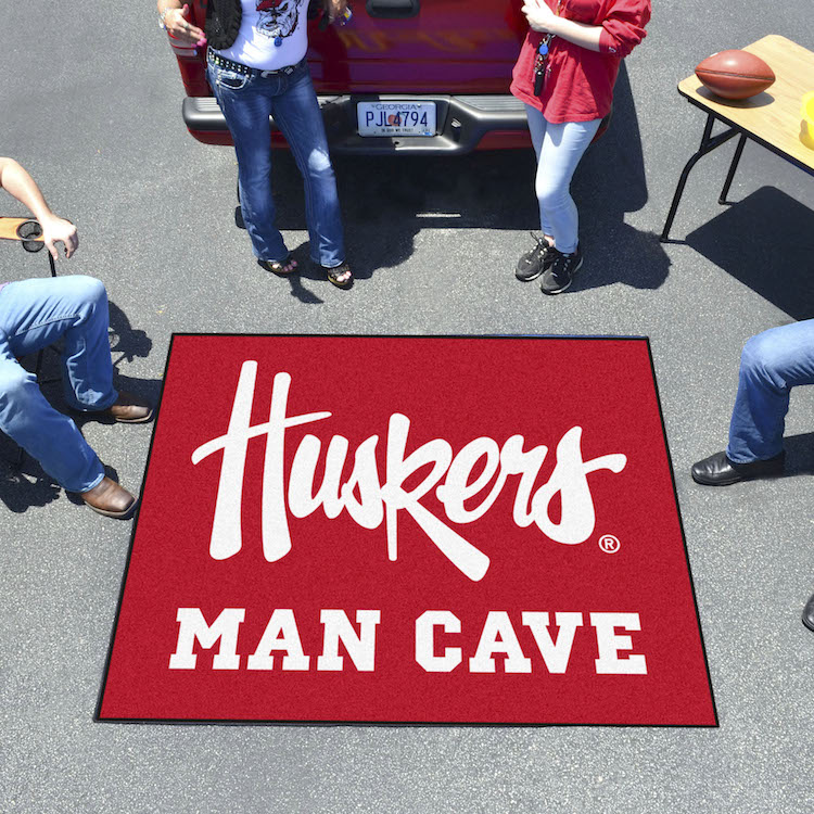 Nebraska Huskers MAN CAVE TAILGATER 60 x 72 Rug